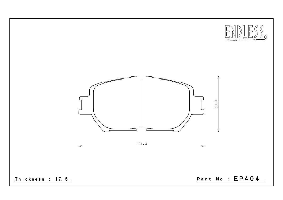 エンドレス ブレーキパッド MX72 EP404 フロント トヨタ クラウン GRS200/201 (2.5 アスリート) ENDLESS 足回り 送料無料_画像3