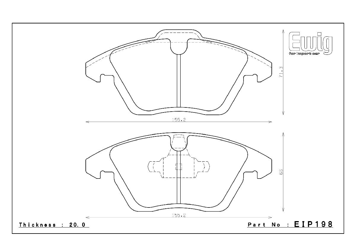  Endless brake pad MX72 EIP198 front Peugeot 3008 T85F02 ENDLESS suspension free shipping 