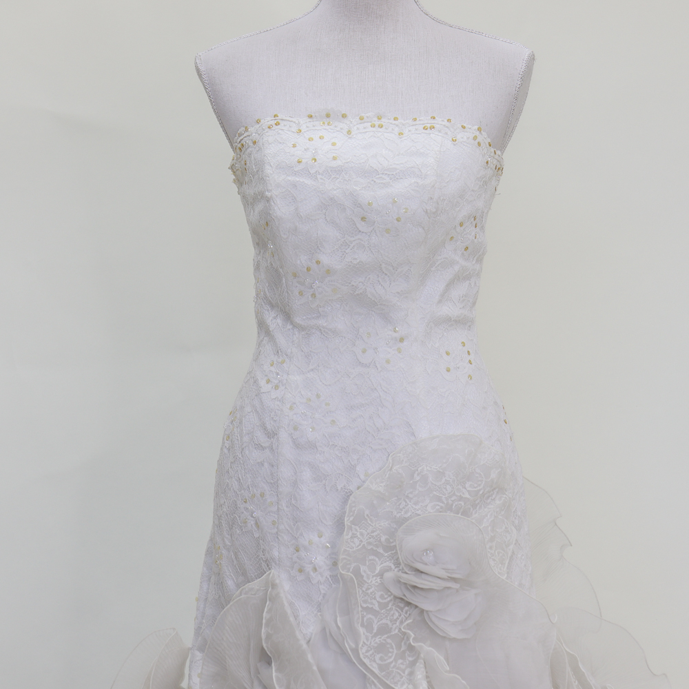  used wedding dress eggshell white Aya na tureayanachu-ru11 number T mermaid line dress W-113