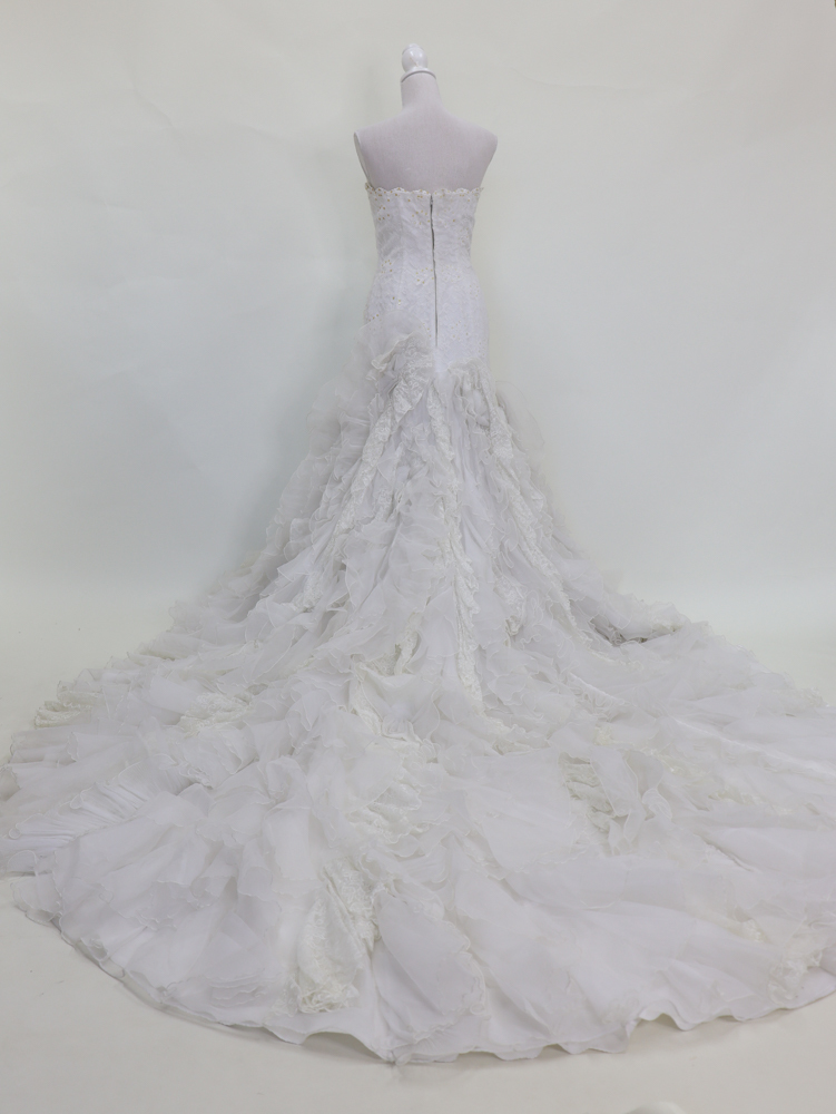  used wedding dress eggshell white Aya na tureayanachu-ru11 number T mermaid line dress W-113