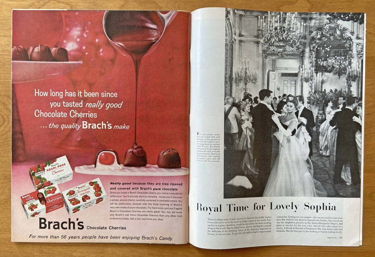 60's ヴィンテージUS雑誌『 LIFE 』1960年11/14号 ソフィア・ローレン表紙アメリカンな広告多数 レア！