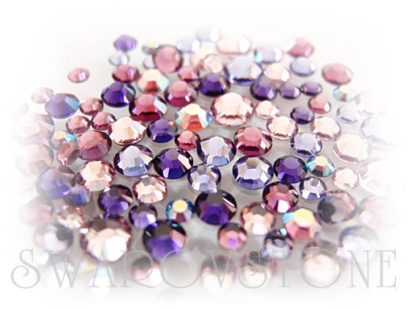  regular goods * Swarovski purple MIX nails size special go in!