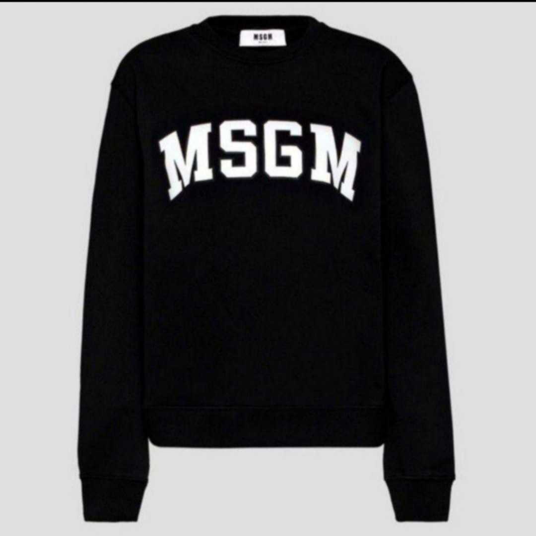 【XS】MSGM エムエスジーエム/トレーナー/カレッジロゴ/ブラック_画像3