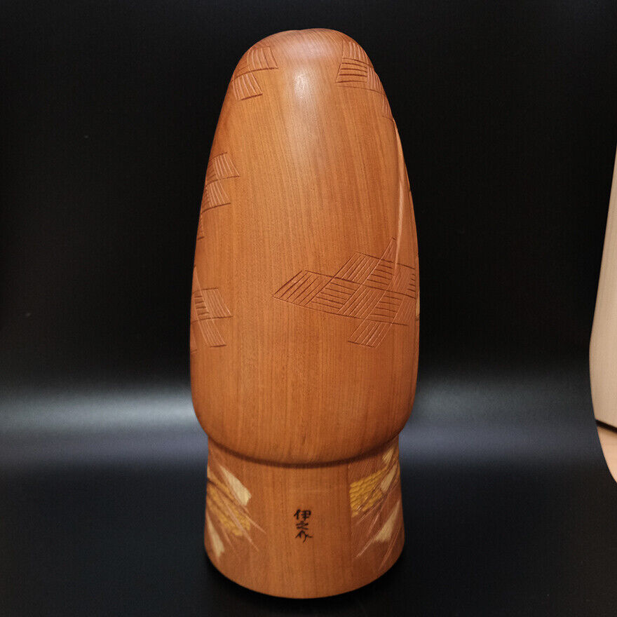 Yahoo!オークション - 創作こけし 小林伊之助 作 本榧 高さ46cm Yahoo!オークション - 創作こけし 小林伊之助 作 本榧 高さ46cm