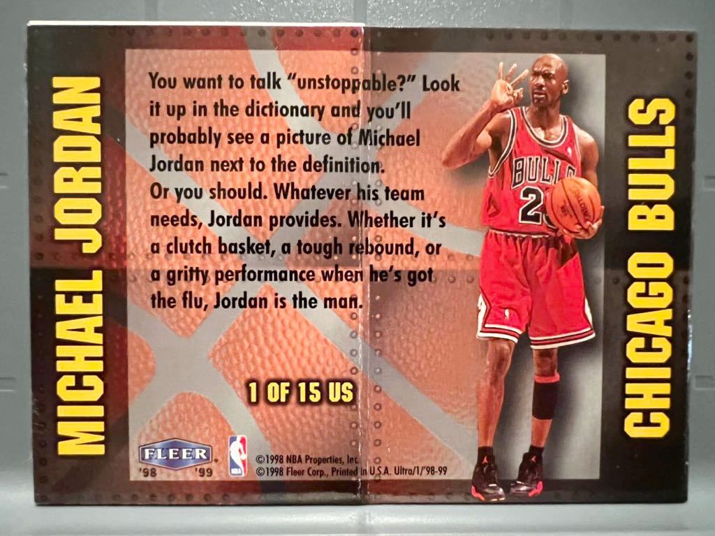 激レア 開きインサート Unstoppable 1998 Skybox Michael Jordan マイケル・ジョーダン NBA Bulls ブルズ Panini バスケ All-star MVP_画像1