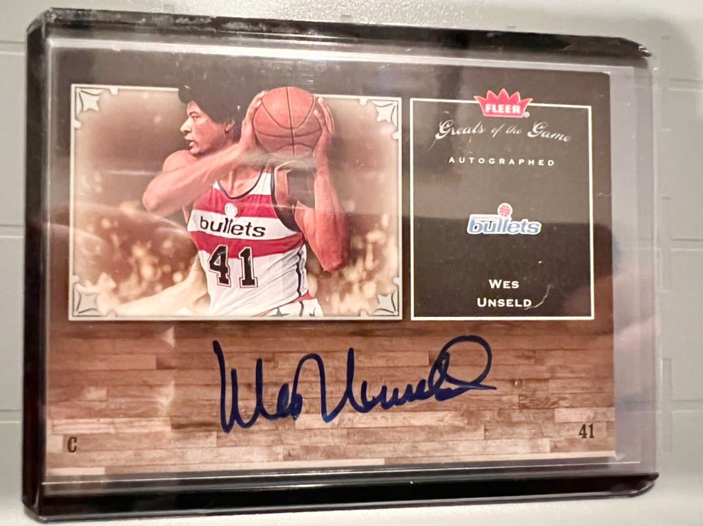 激レア直書 故人 Auto 05 Fleer Wes Unseld ウェス・アンセルド NBA サイン バスケ Panini ウィザーズ All-star MVP 優勝 HOF 75th Team