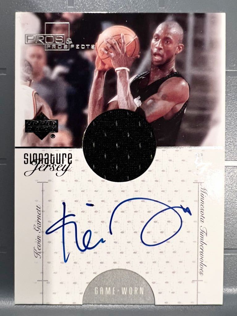 1:96 激レア 直書 Auto Jersey 2000 Upper Deck Kevin Garnett ケビン・ガーネット NBA サイン ユニフォーム Panini バスケ All-star 優勝_画像1