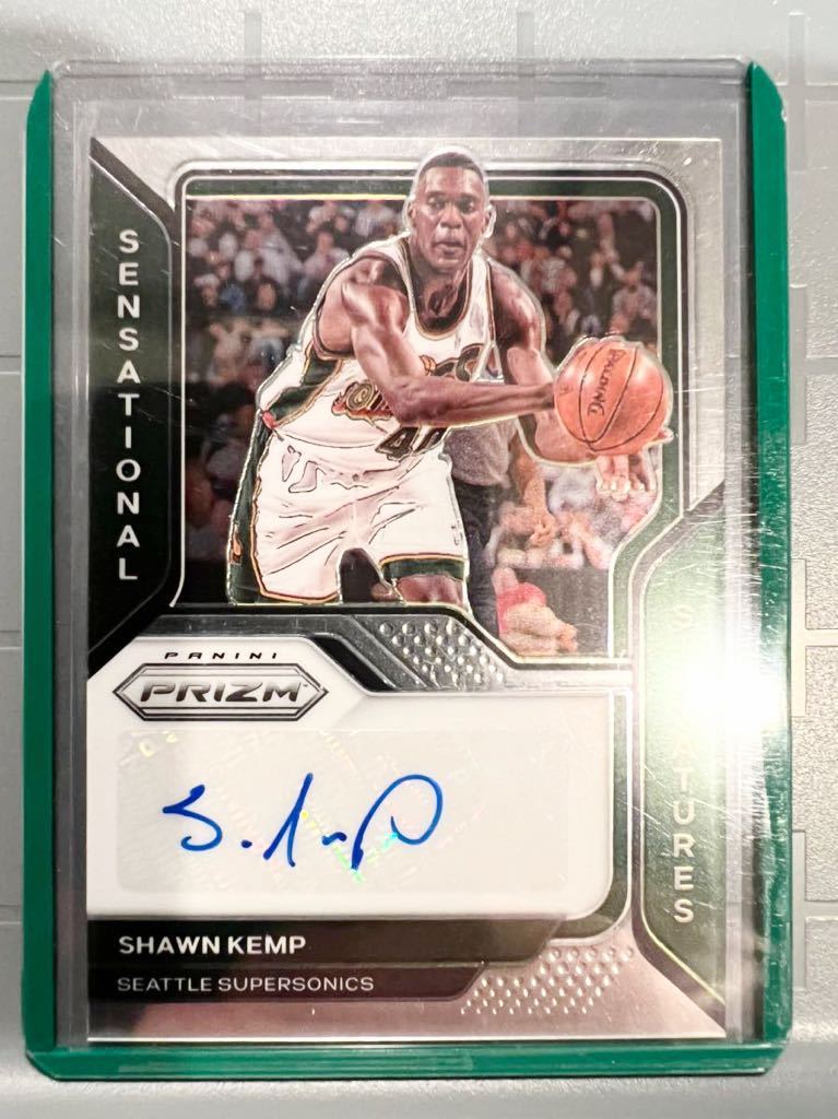 激レア選手 Auto 20 Panini Prizm Shawn Kemp NBA 直筆 サイン Sonics ユニフォーム バスケ All-star Dunk王 ショーン・ケンプ Reign Man