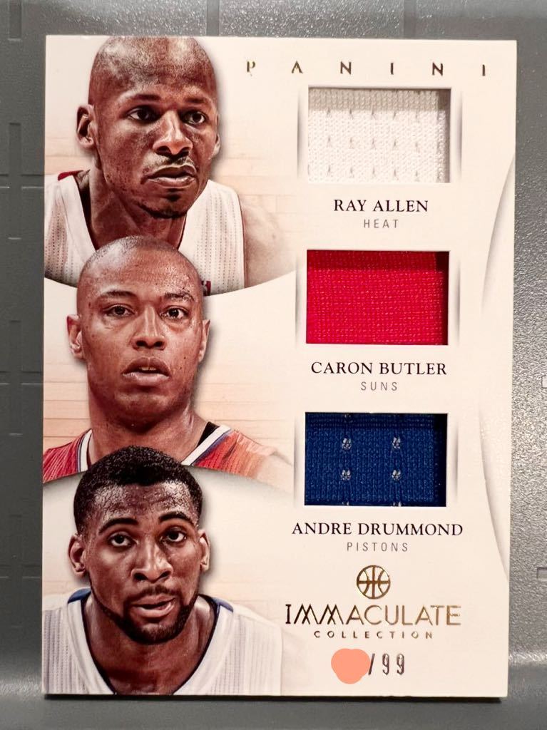 最高級99限定 Jersey 12 Panini Immaculate Ray Allen Caron Butler Andre Drummond NBA ユニフォーム レイ・アレン UConn バスケ All-star_画像1