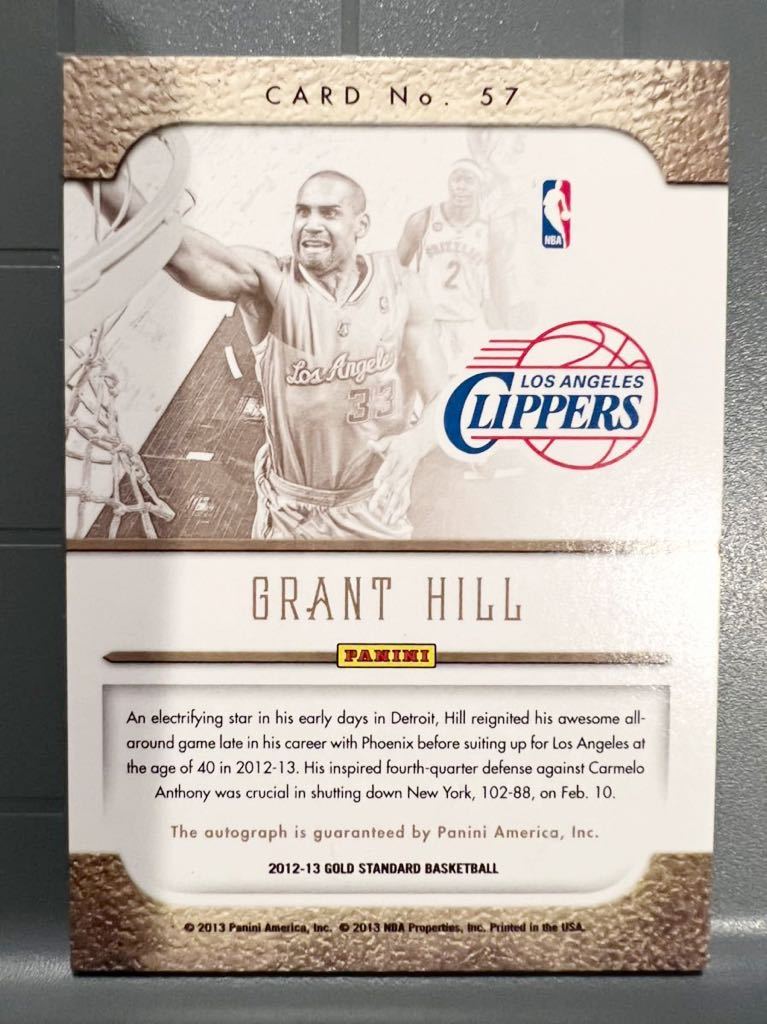 初期最高級版49枚限定 Auto 12 Panini GS Grant Hill グラント・ヒル NBA 直筆 サイン Clippers ユニフォーム バスケ 7回 All-star HOF_画像2