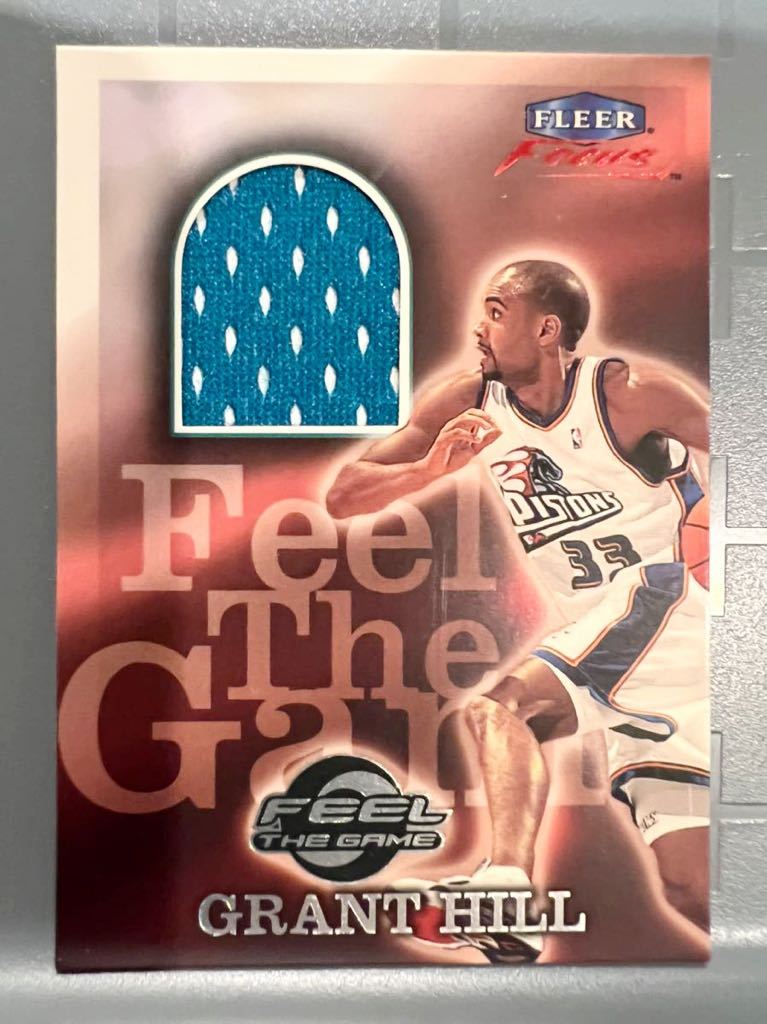 超絶レアJersey HOF 99 Fleer Focus Grant Hill グラント・ヒル NBA 実使用 バスケ ユニフォーム Pistons Panini ピストンズ 7回 All-star_画像1