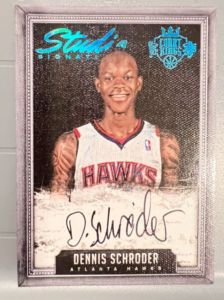 直書25枚限定 Portrait Auto 14 Panini Dennis Schroder デニス・シュルーダー NBA サイン Hawks ユニフォーム バスケ Lakers レイカーズ