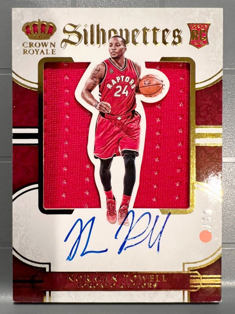 激レア直書/99 RC Auto Jumbo Jersey 15 Panini Norman Powell ノーマン・パウエル NBA ルーキー サイン バスケ Clippers クリッパーズ_画像1