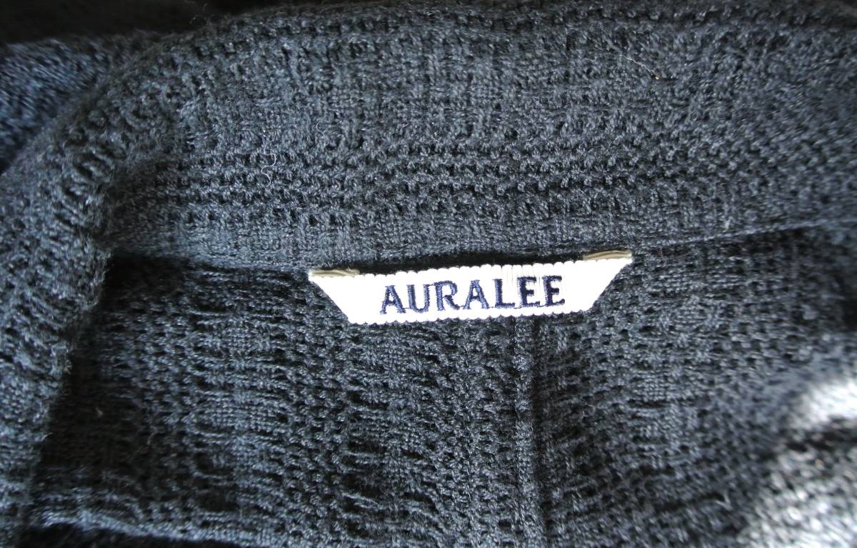 極美品 21SS AURALEE オーラリー COTTON LINEN LENO BLOUSON コットン リネン ニット ブルゾン シャツ ジャケット(A21SB01CK )