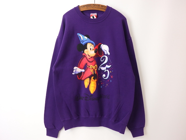 90s USA製 MICKEY,INC ディズニー ミッキーマウス プリント スウェット(メンズ L)パープル オールドミッキー ビンテージ_画像1