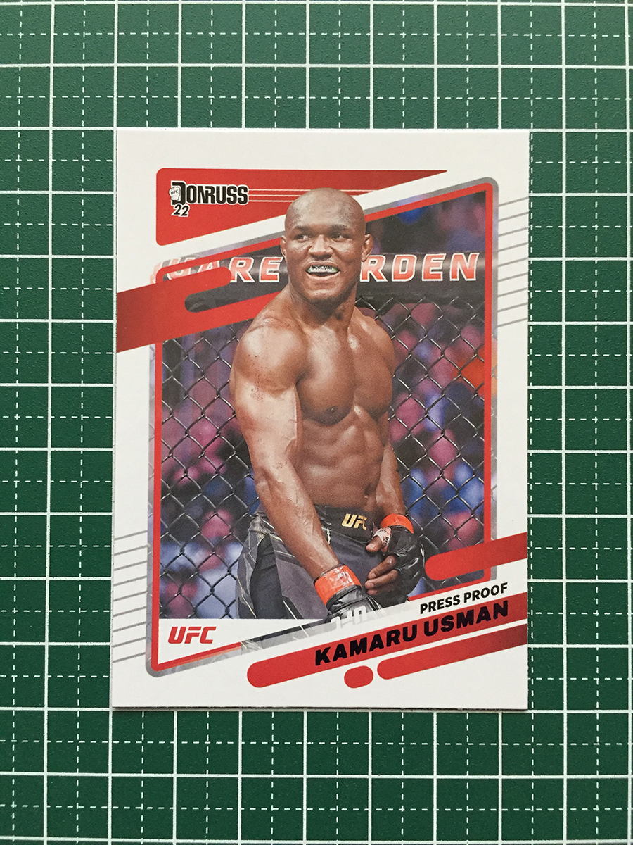 ★PANINI 2022 UFC DONRUSS #72 KAMARU USMAN［WELTERWEIGHT］ベースカード「BASE」PRESS PROOF PURPLE パラレル版★_画像1