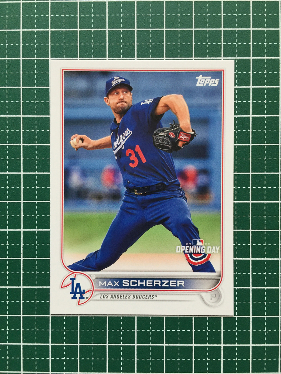 ★TOPPS MLB 2022 OPENING DAY #129 MAX SCHERZER［LOS ANGELES DODGERS］ベースカード「BASE」★_画像1