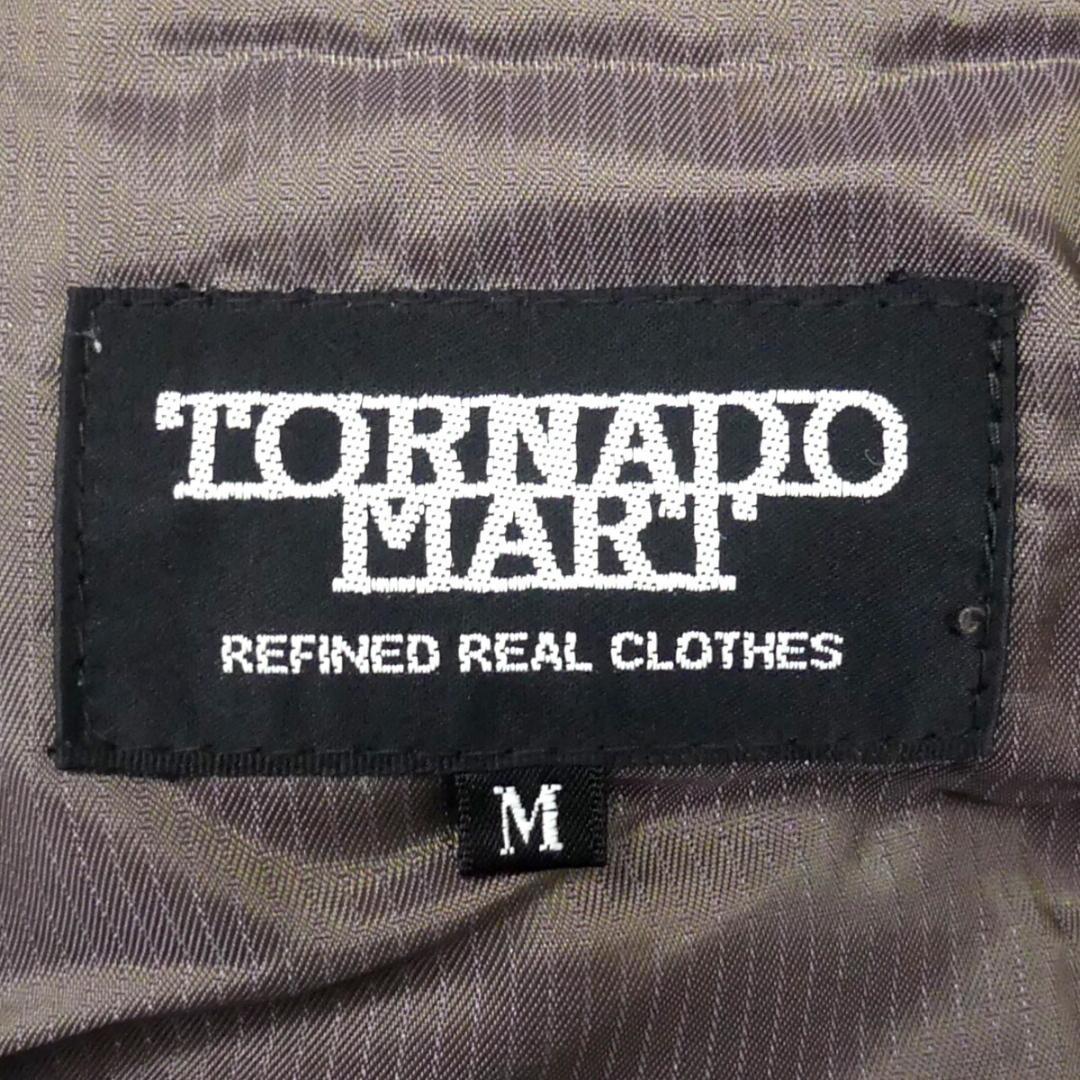 即決★TORNADO MART★メンズM レザーライダースジャケット トルネードマート M 紺 グレー ネイビー ビンテージ加工 本革 ダブル ツーリング_画像7