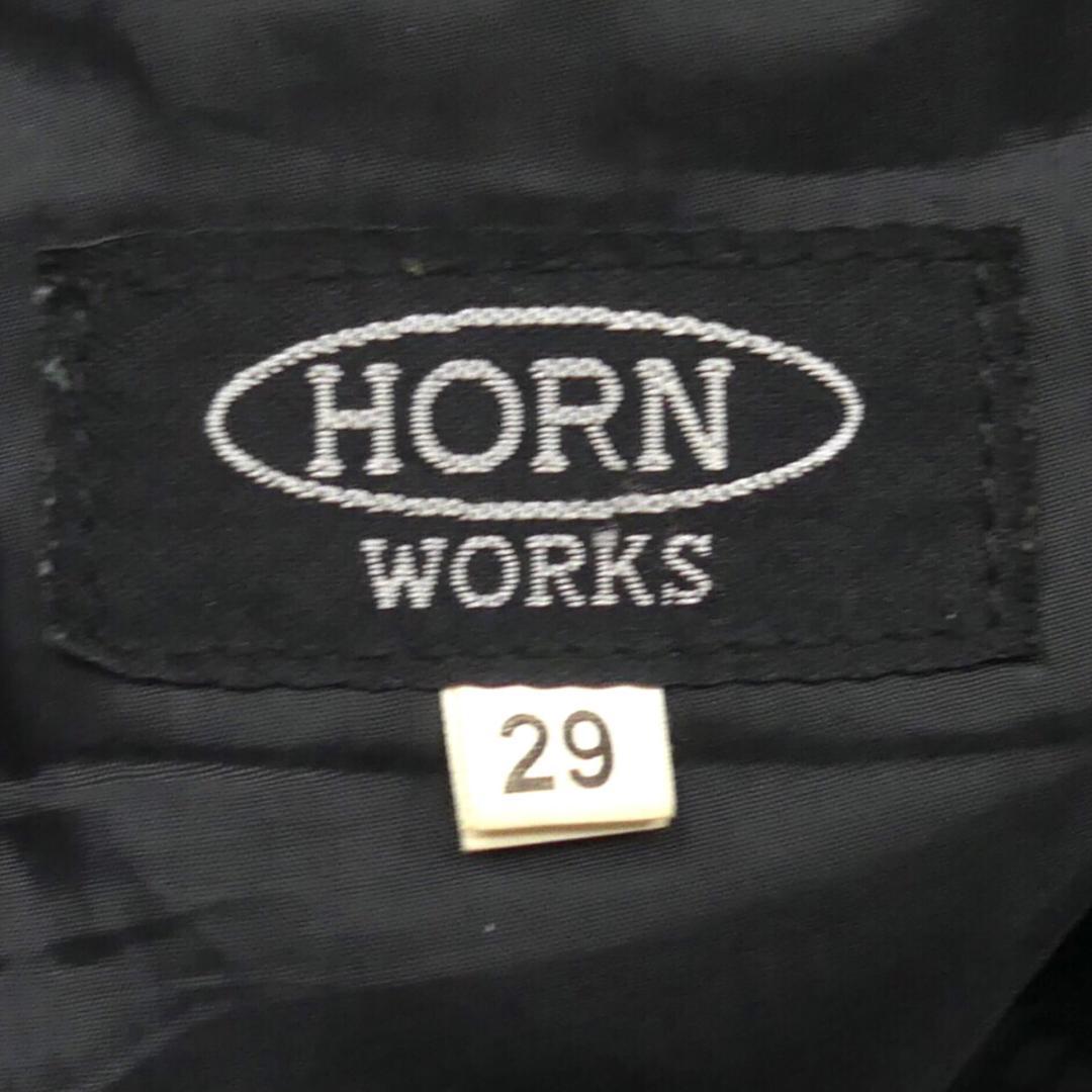 即決 HORN WORKS W29 レザーパンツ ホーンワークス メンズ 黒 ブラック