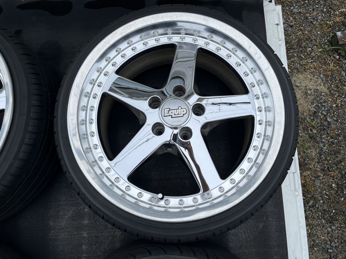 ワーク エクイップ WORK EQUIP 18インチ PCD114.3 8J 9J 4本セット 深リム 当時物 ホイール 希少 ドリフト VIP ドレスアップ