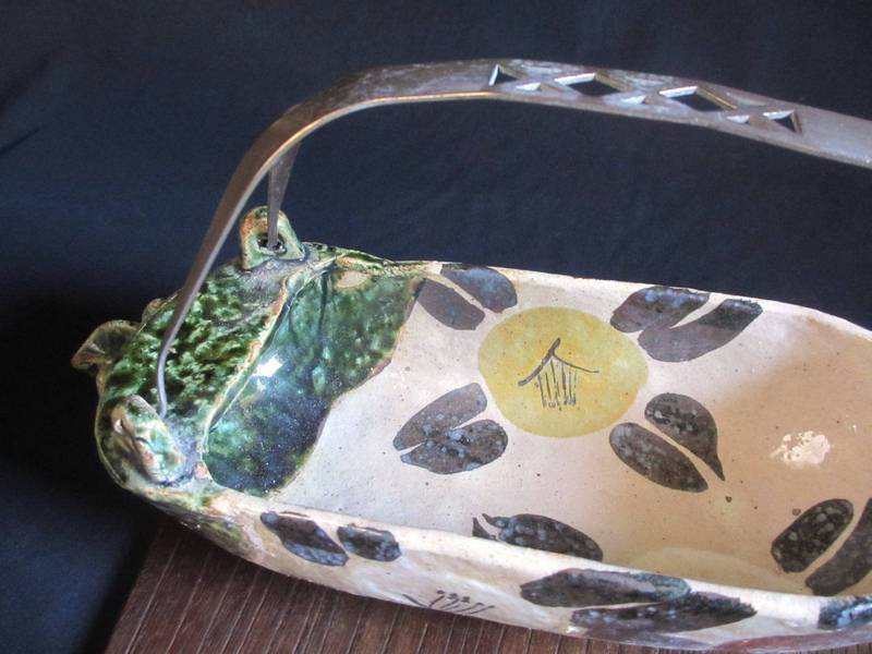 酒器 織部志野 椿文 骨酒器 陶芸作家・佐藤和次 酒器 織部志野 椿文 骨酒器 陶芸作家・佐藤和次