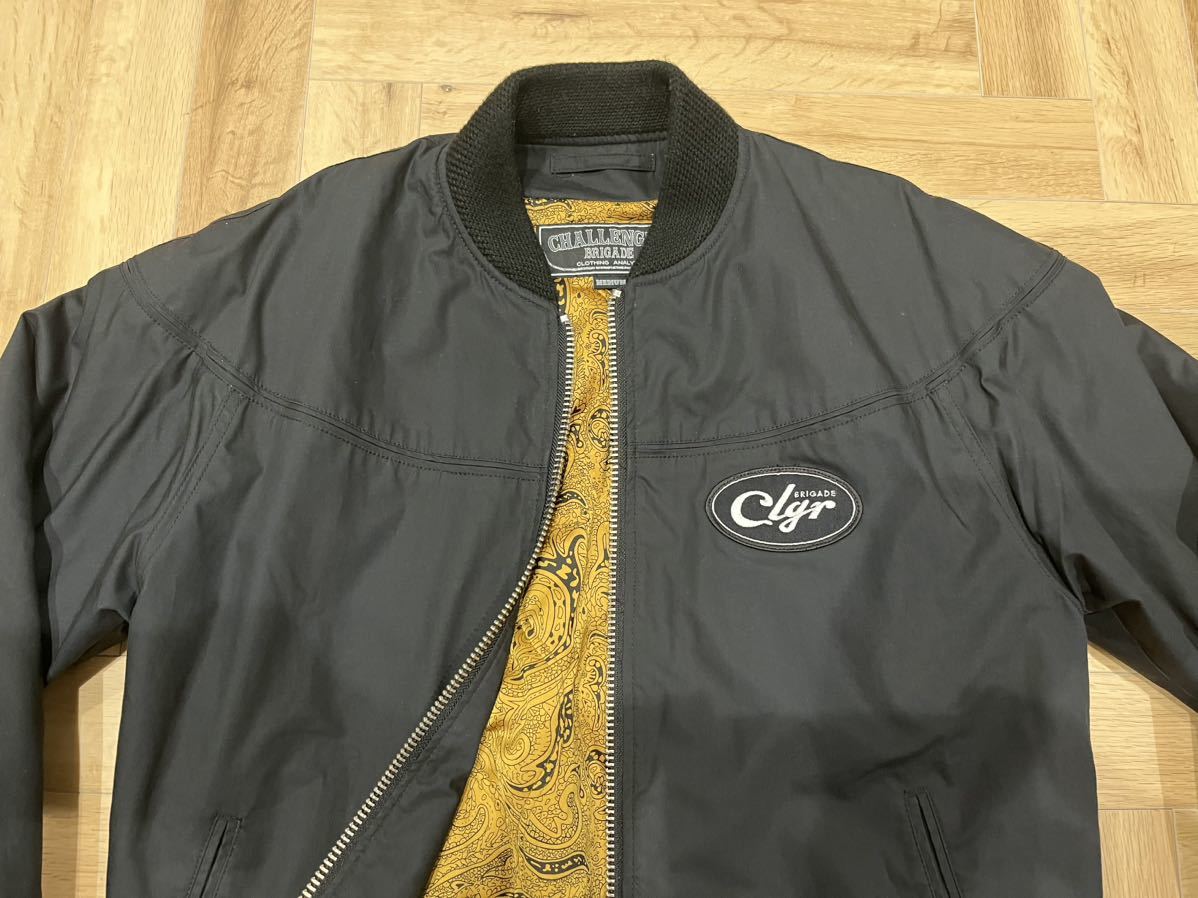 CHALLENGER / DERBY CUSTOM JACKET チャレンジャー ワッペン ダービージャケット Mサイズ 裏地ゴールド ブラック