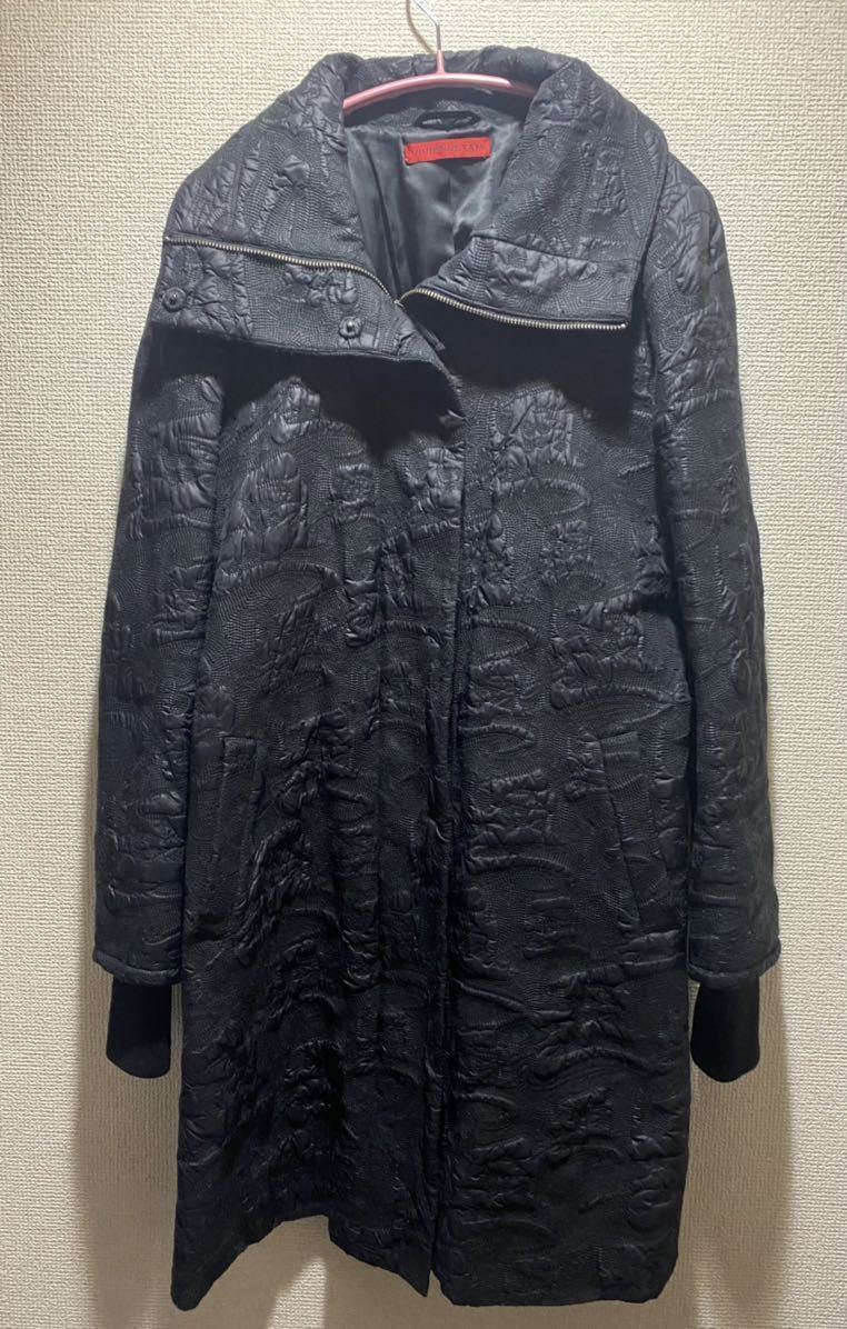 VIVIENNE TAM ヴィヴィアンタム　ロングコート　ベルト付き　黒　サイズ0 漢字？