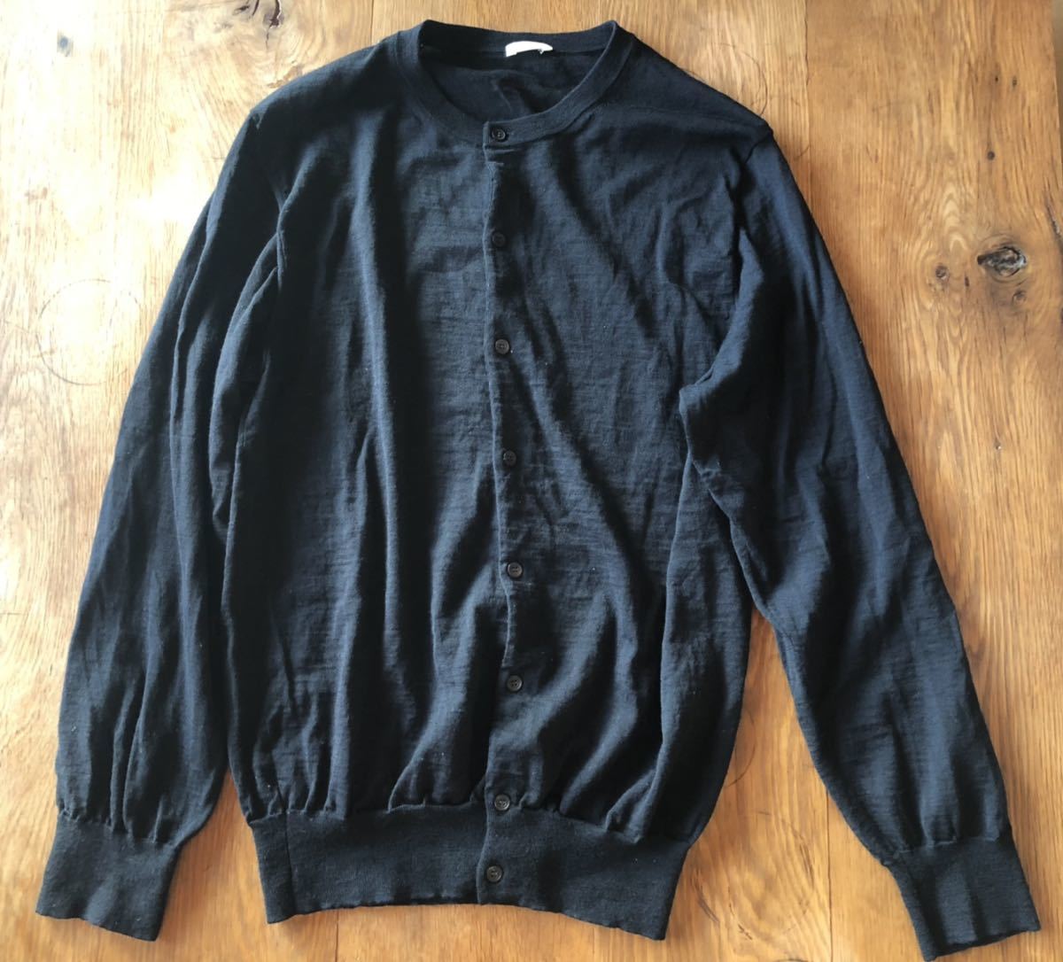 18AW COMOLI 18G CREW NECK CARDIGAN_画像1