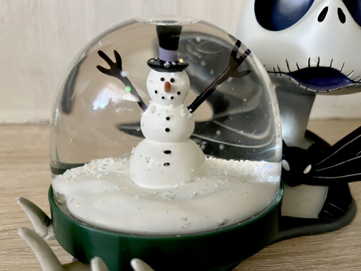 ナイトメアビフォアクリスマス ジャックとスノードーム スノーグローブ スノーマン 雪だるま 正規品_画像6