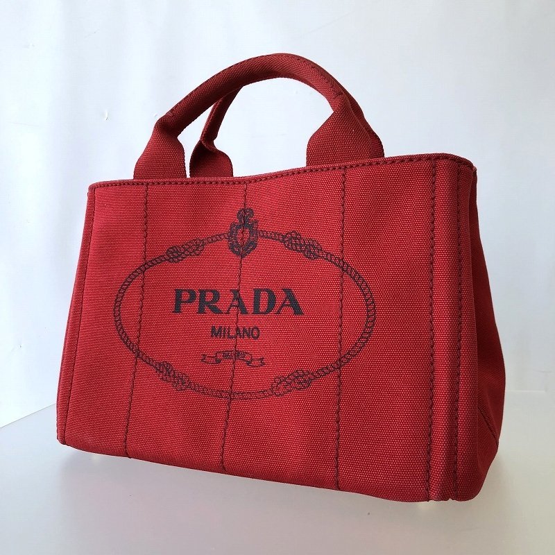 56％以上節約 美品 PRADA プラダ カナパ トートバッグ ロッソ BN2439