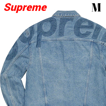 人気定番の M 新品 Supreme 22ss Inset Logo Denim Trucker Jacket