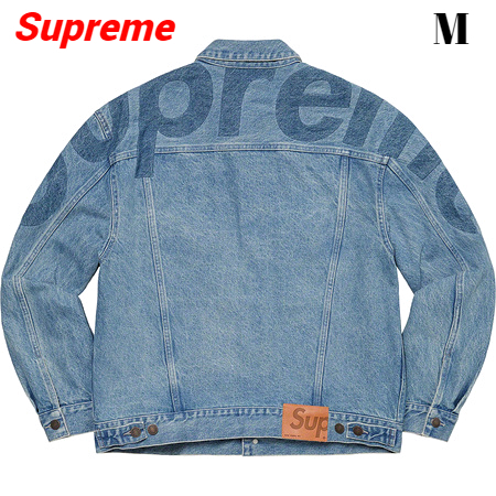 人気定番の M 新品 Supreme 22ss Inset Logo Denim Trucker Jacket