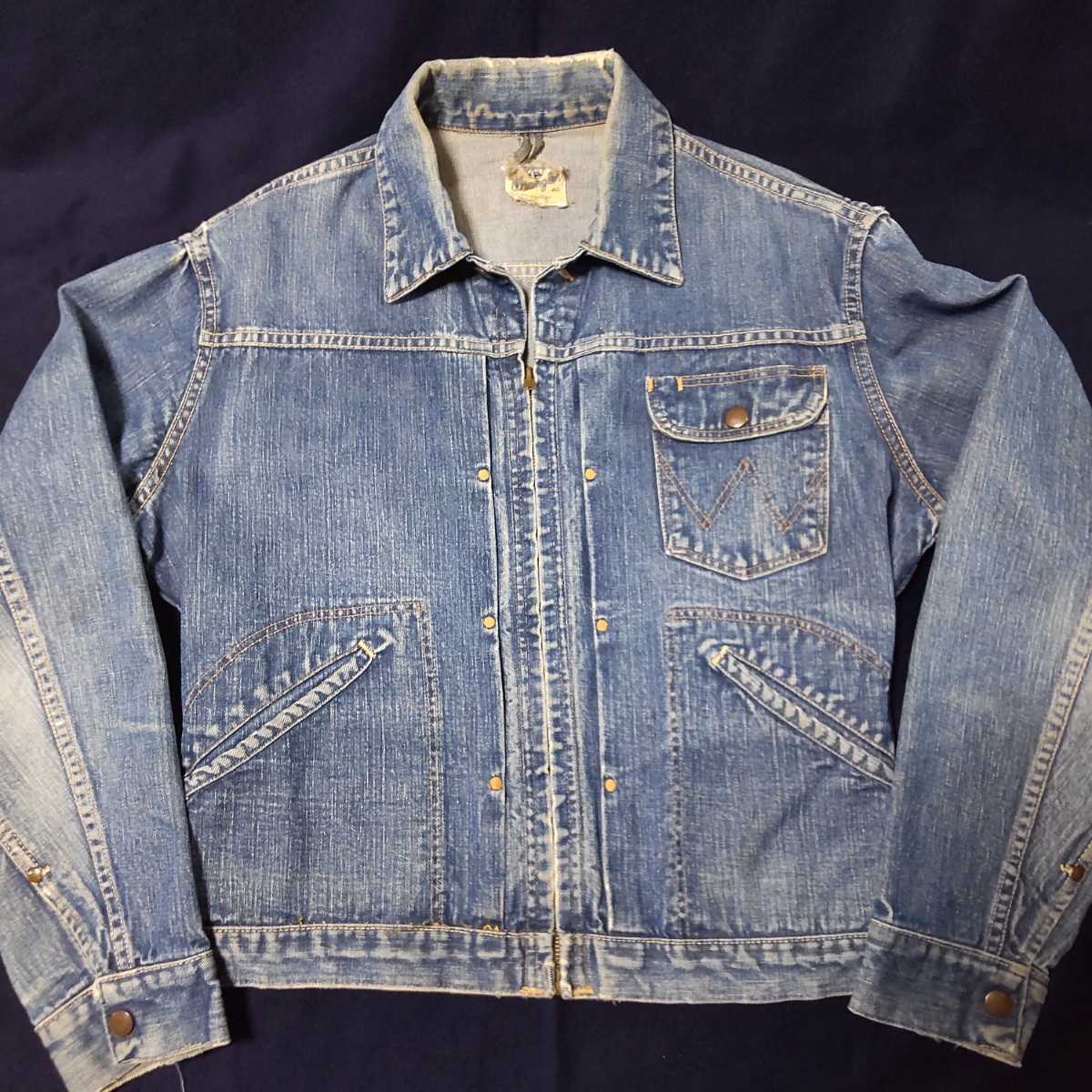 50s【サイズ40】11MJZ Wrangler ラングラー デニムジャケット