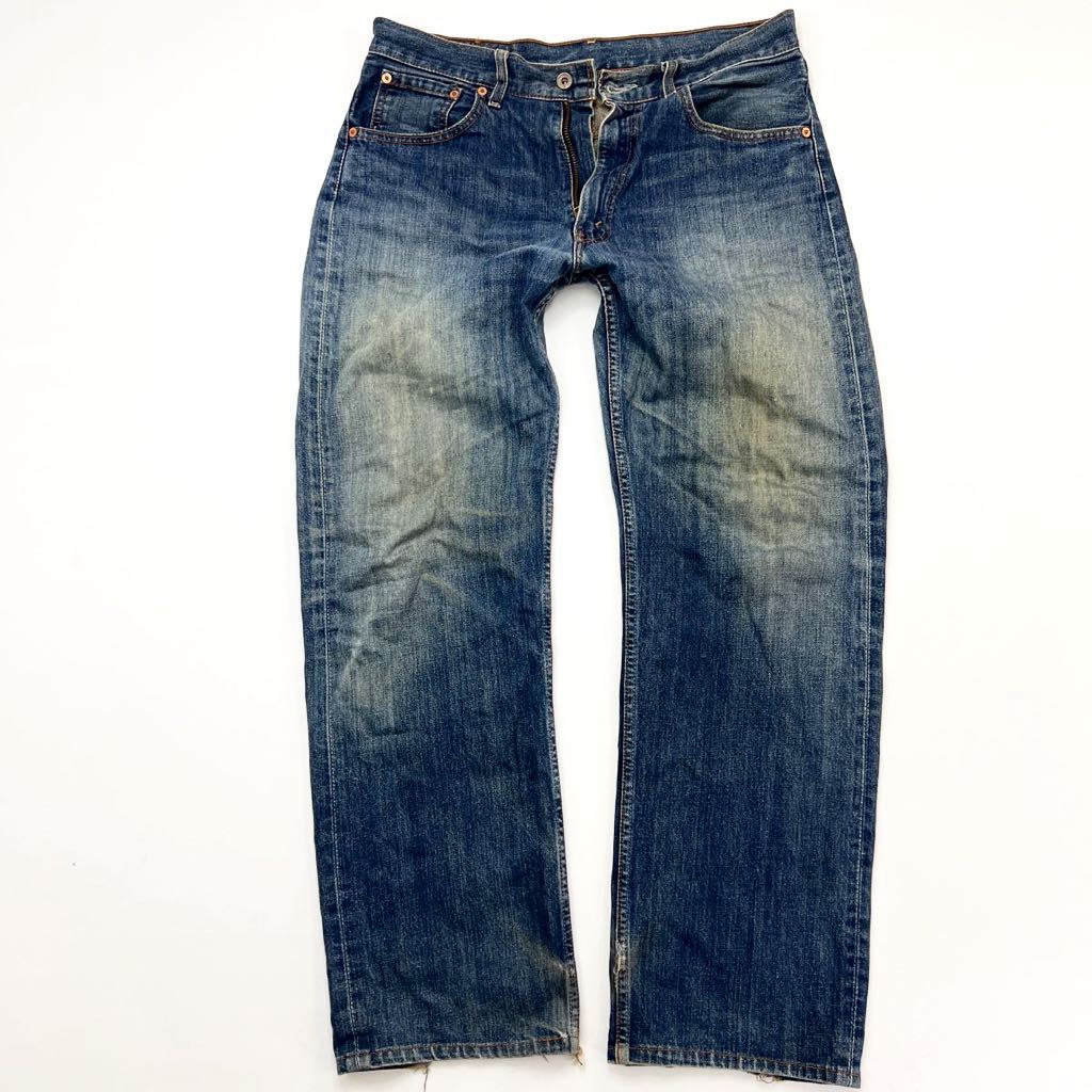  Levi's * LEVIS 503-03 максимально высокий. цвет .. чувство! Denim брюки голубой джинсы индиго W33 American Casual Street б/у одежда MIX#Ja5167