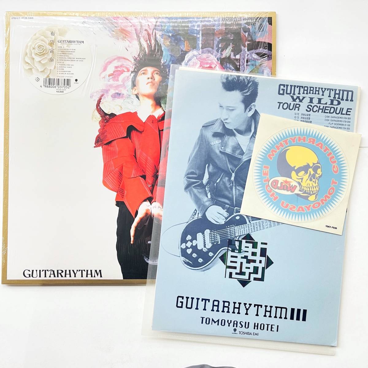 貴重ツアーチラシ+クリアファイル+歌詞ブック+レコード〔 布袋寅泰 - GUITARHYTHM 〕ギタリズム BOOWY ボウイ 氷室京介 布袋寅泰 COMPLEX_画像1