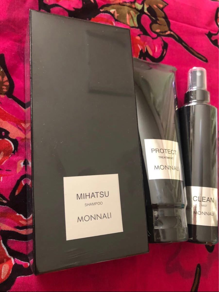 モナリMONNALIミハツシャンプー&protectトリートメント&CLEANクリーン3