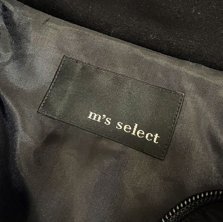 M’select エムプルミエ　ダウンジャケット ダウン切り替えジャケット　フード　美品　ダウン80% ショートダウン　サイズ34 Sサイズ　黒_画像9