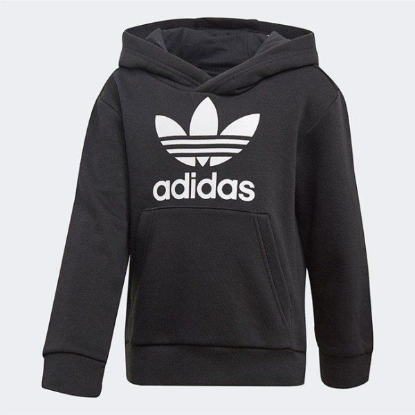 アディダス オリジナルス adidas originals キッズ 子供用 トレフォイル スウェット パーカーセット 上下 セット ジャージ 黒 130(10592)