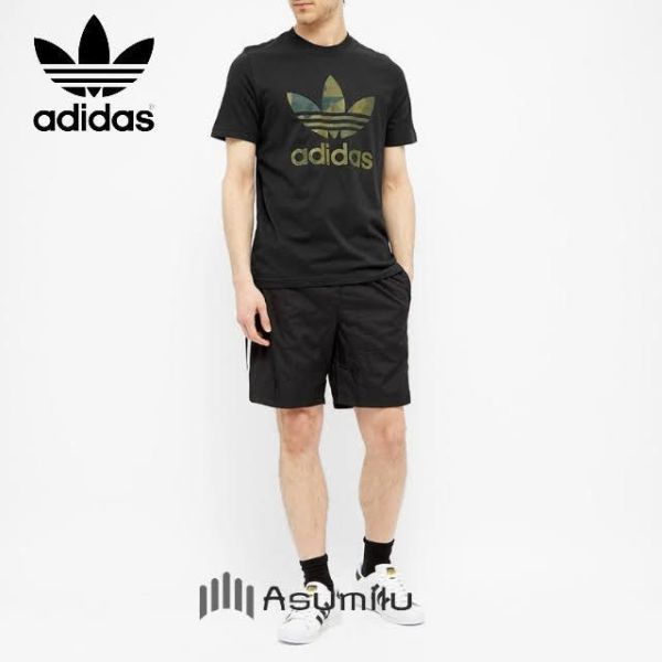 adidas アディダス オリジナルス カモ ティシャツ トレフォイル柄 XL 10521