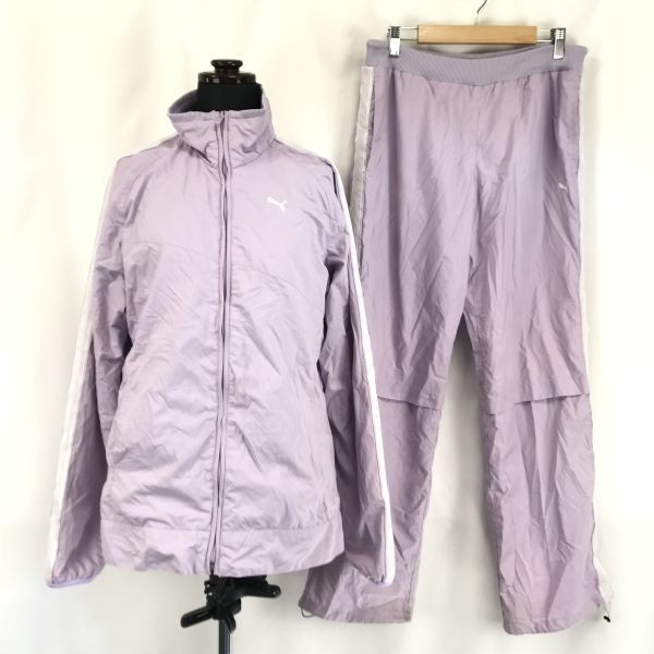 PUMA/プーマ★防寒ジャージ/ウィンドブレーカー/上下セットアップ【Womens -M/紫/purple】Jackets/Set up◆BH17