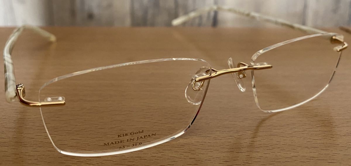 K18金 眼鏡フレーム-