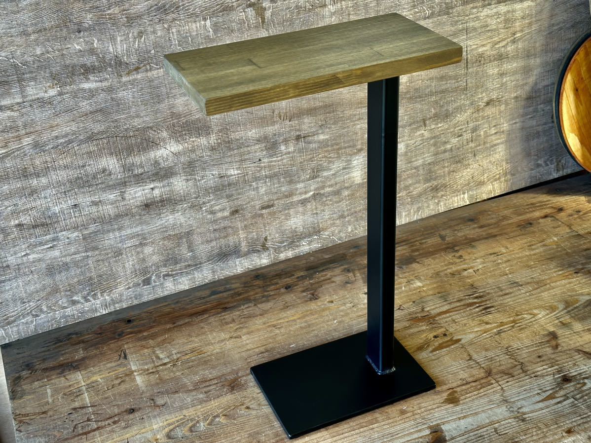 サイドテーブル　スピーカースタンド インダストリアル ベッドテーブル