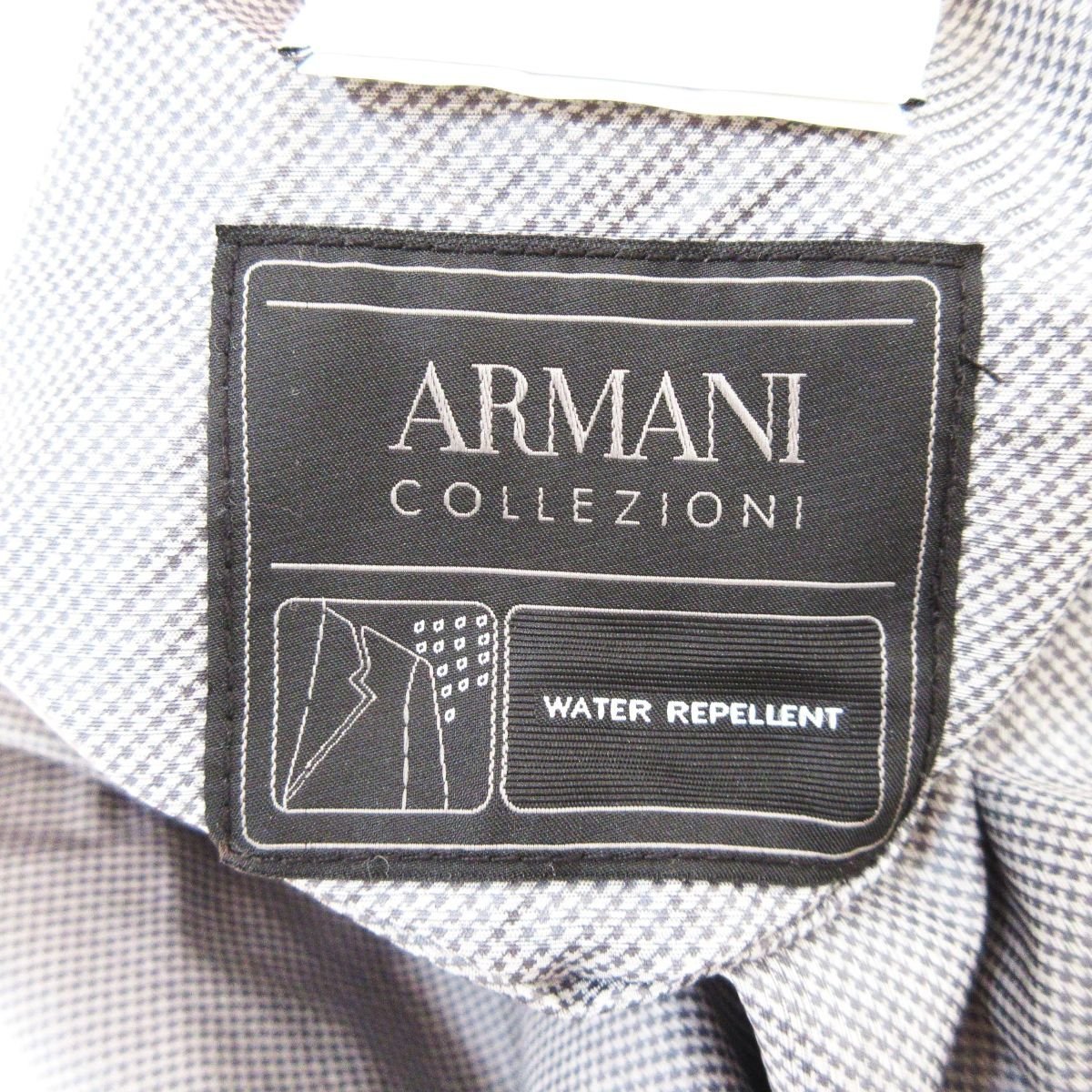 美品 ARMANI COLLEZIONI アルマーニコレツォーニ water repellent リバーシブル ジップアップ ジャケット ブルゾン 44 グレー_画像6