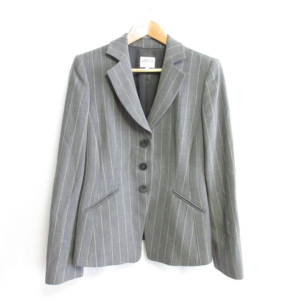 新作グッ COLLEZIONI ARMANI 美品 アルマーニ グレー 42 テーラード
