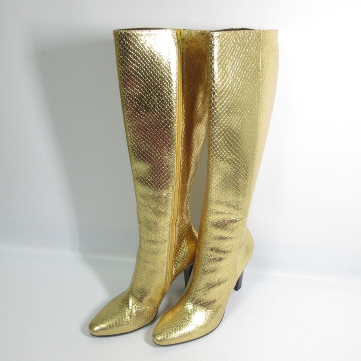 美品 Saint Laurent paris サンローランパリ レザー ロングブーツ