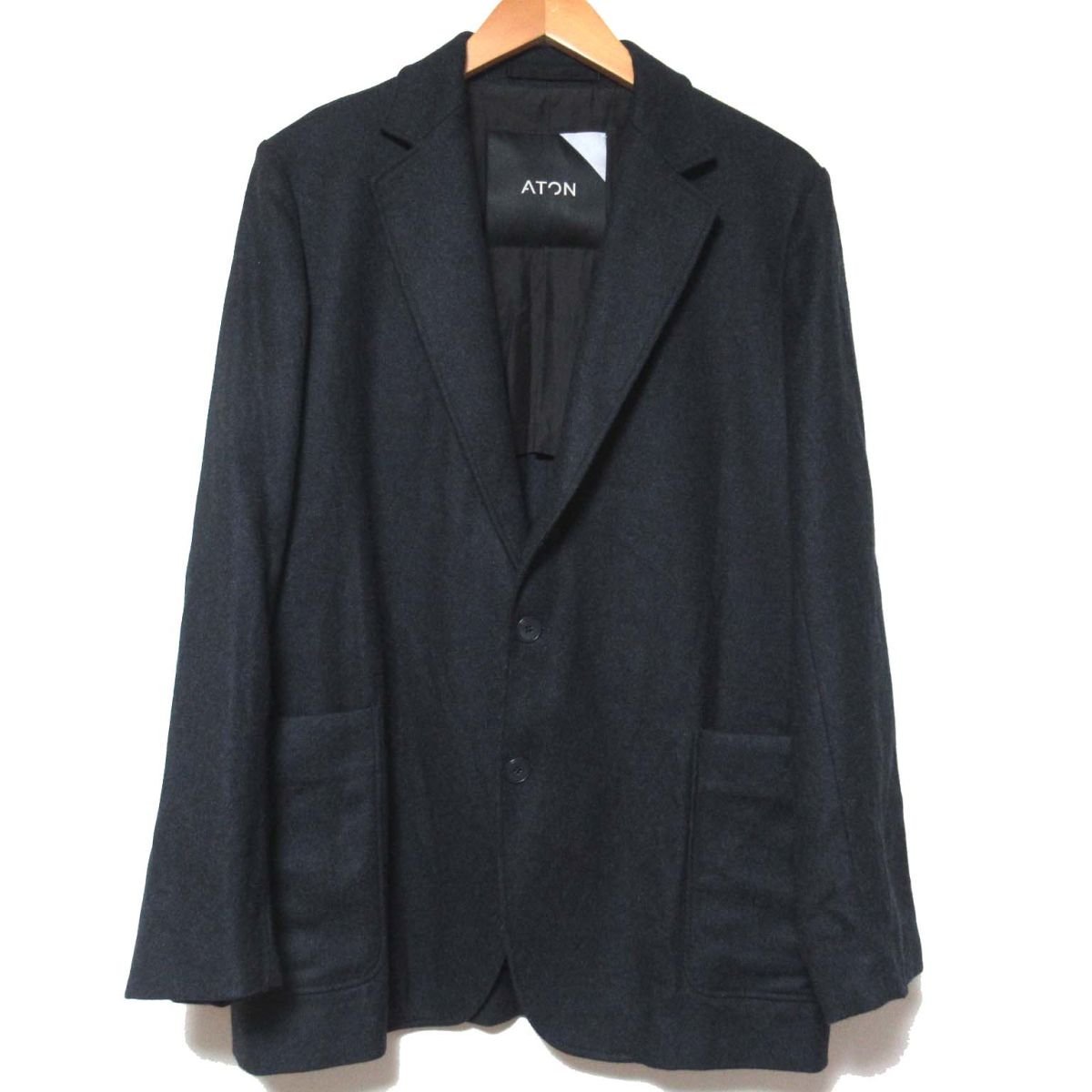 美品 20AW ATON エイトン ウール フランネル 2B シングル テーラード