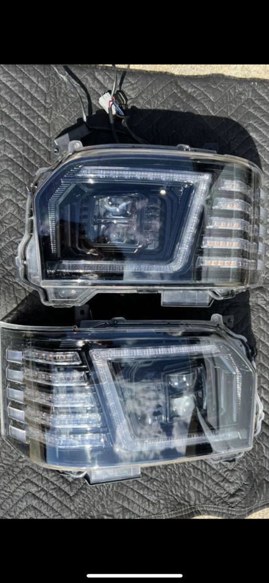ハイエース4型に使用　LEDヘッドライト200 ハイエース 4型 5型 プラチナLEDヘッドランプ LED ヘッドライト インナーブラック 左右セット_画像5