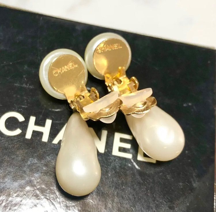 おしゃれ CHANEL シャネル イヤリング パール 真珠 ココマーク しずく