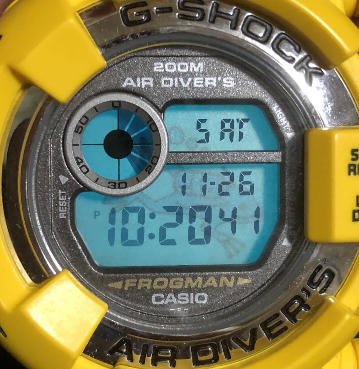 期間限定送料無料 Gショック フロッグマン DW-8250Y 潜水蛙 メンイン