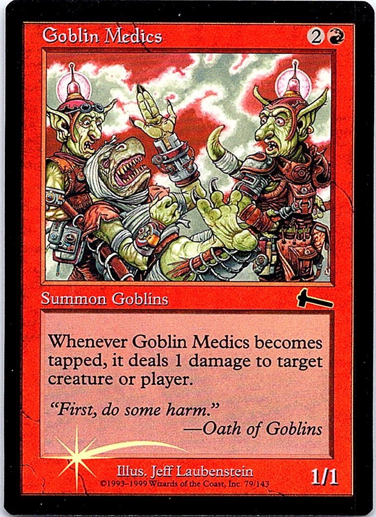 FOIL/ゴブリンの衛生兵/Goblin Medics/ウルザズ・レガシー/英語版/MTG１枚 [FC]_画像1